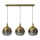 Chandelier on a string MONTE 3xE27/60W/230V gold