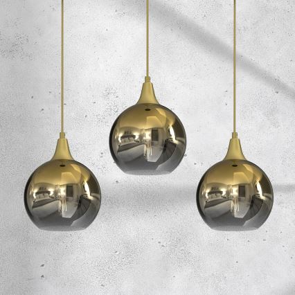 Chandelier on a string MONTE 3xE27/60W/230V gold