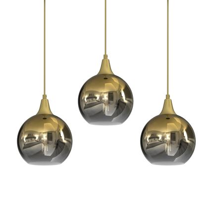Chandelier on a string MONTE 3xE27/60W/230V gold