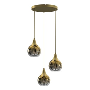 Chandelier on a string MONTE 3xE27/60W/230V golden