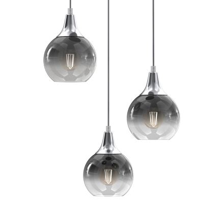 Chandelier on a string MONTE 3xE27/60W/230V matte chrome