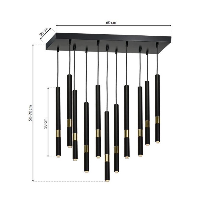 Chandelier on a string MONZA 11xG9/7W/230V