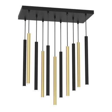 Chandelier on a string MONZA 11xG9/8W/230V black/gold