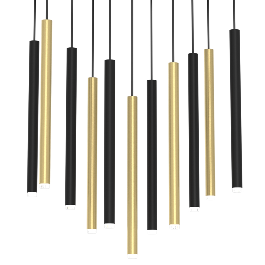 Chandelier on a string MONZA 11xG9/8W/230V black/gold