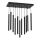 Chandelier on a string MONZA 11xG9/8W/230V black