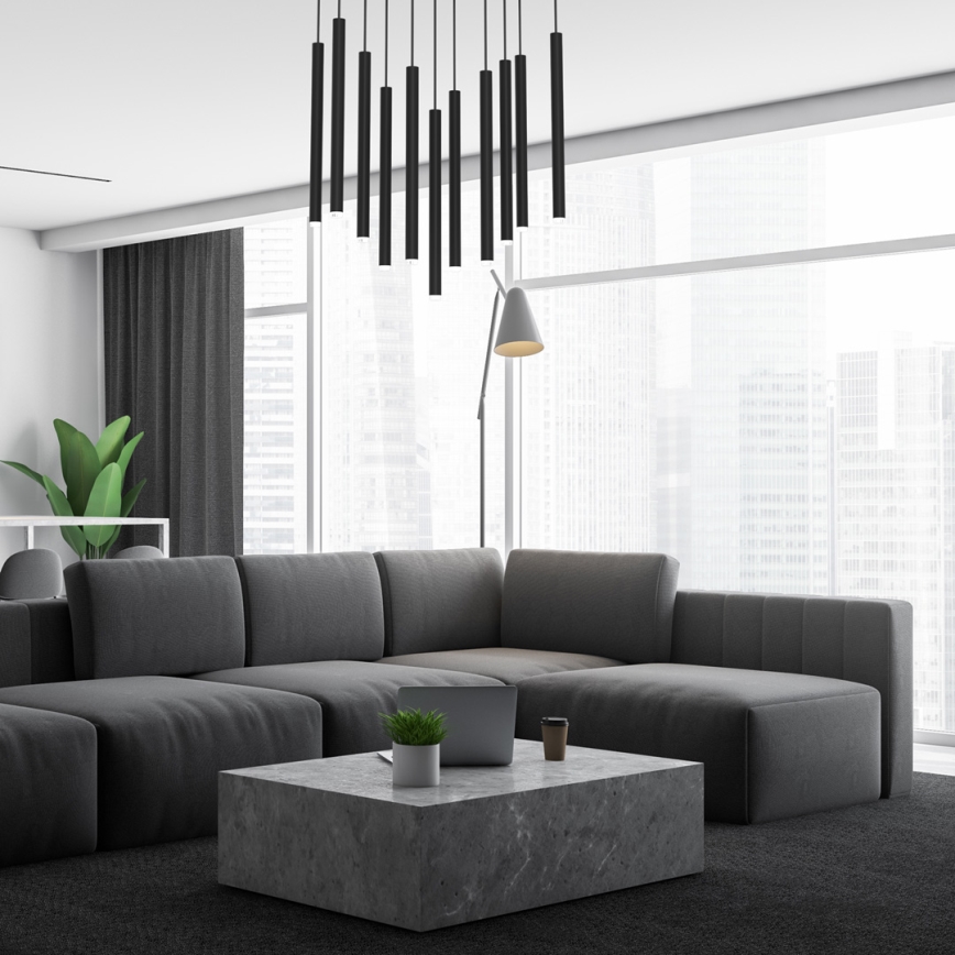 Chandelier on a string MONZA 11xG9/8W/230V black