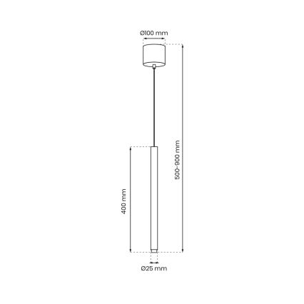 Chandelier on a string MONZA 1xG9/8W/230V black