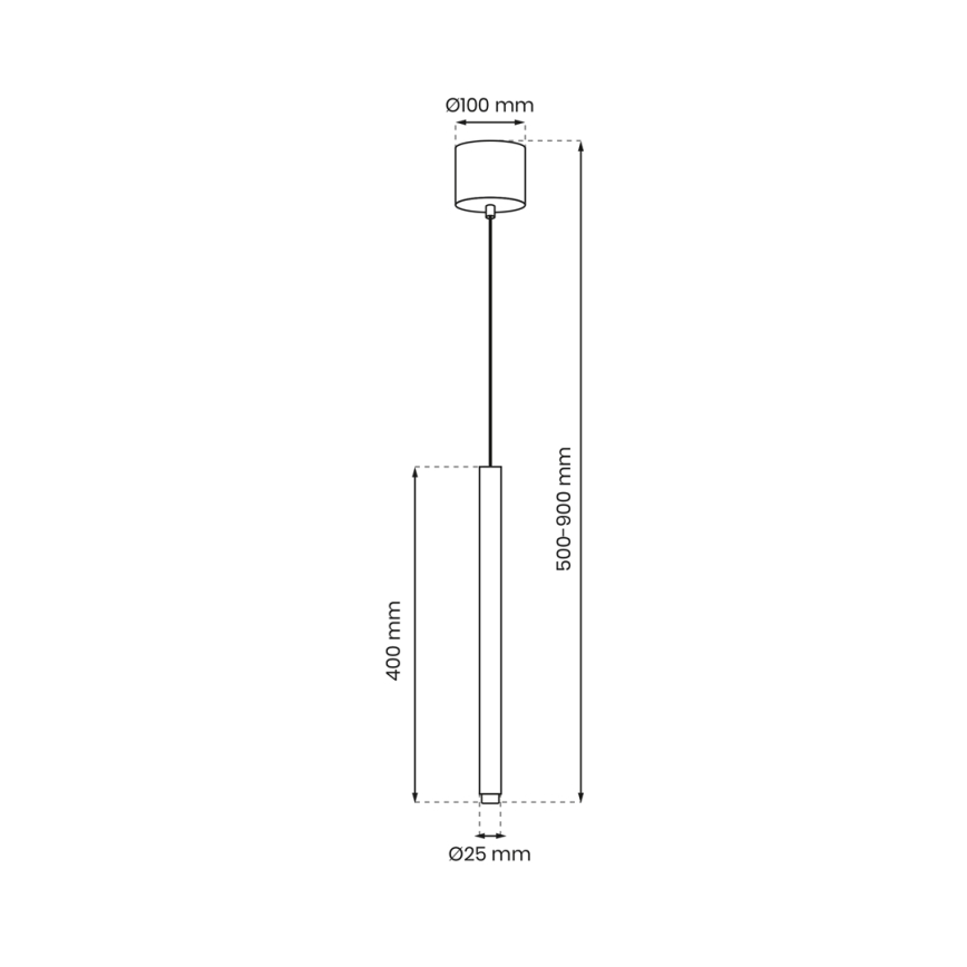 Chandelier on a string MONZA 1xG9/8W/230V black