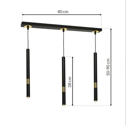 Chandelier on a string MONZA 3xG9/7W/230V