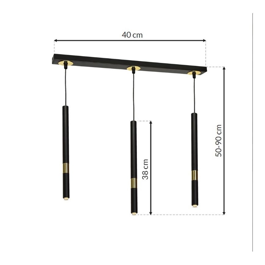 Chandelier on a string MONZA 3xG9/7W/230V