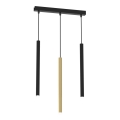 Chandelier on a string MONZA 3xG9/8W/230V black/gold