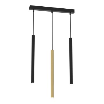 Chandelier on a string MONZA 3xG9/8W/230V black/gold