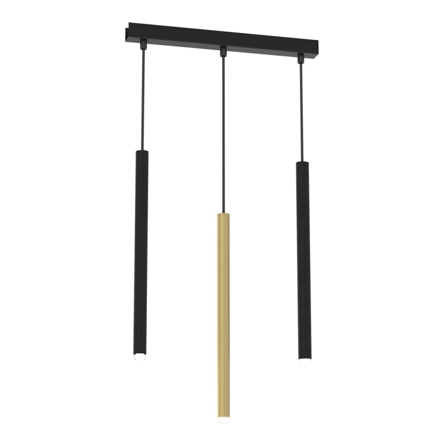 Chandelier on a string MONZA 3xG9/8W/230V black/gold