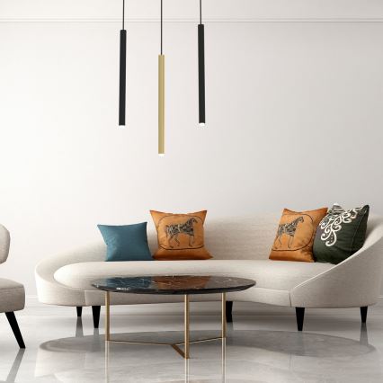 Chandelier on a string MONZA 3xG9/8W/230V black/gold