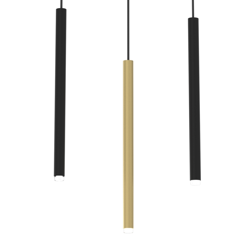 Chandelier on a string MONZA 3xG9/8W/230V black/gold