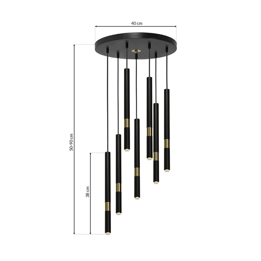 Chandelier on a string MONZA 7xG9/7W/230V
