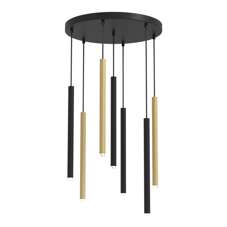 Chandelier on a string MONZA 7xG9/8W/230V black/gold