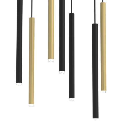 Chandelier on a string MONZA 7xG9/8W/230V black/gold