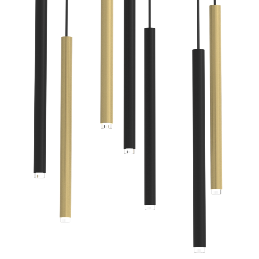 Chandelier on a string MONZA 7xG9/8W/230V black/gold