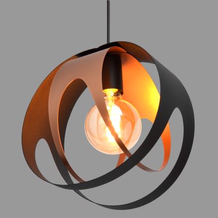 Chandelier on a string MOONLIGHT 1xE27/15W/230V black/copper