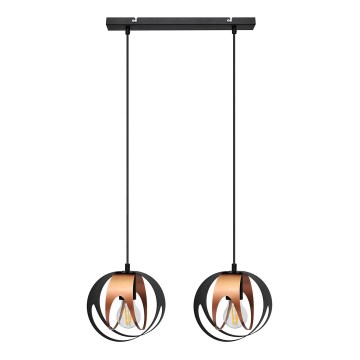 Chandelier on a string MOONLIGHT 2xE27/15W/230V black/copper