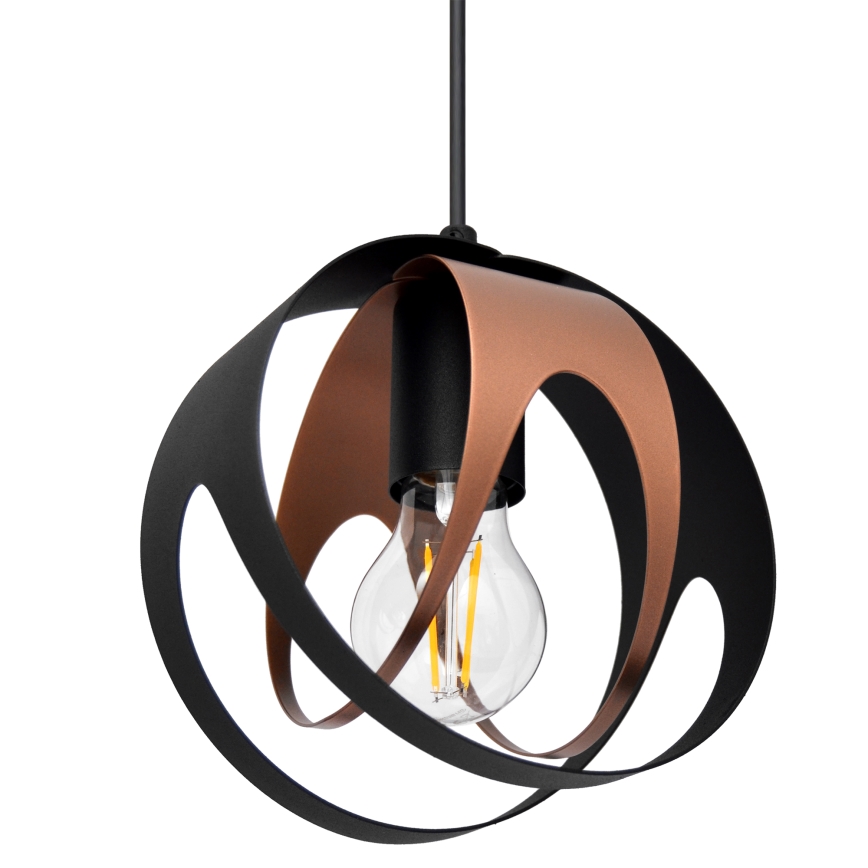 Chandelier on a string MOONLIGHT 2xE27/15W/230V black/copper