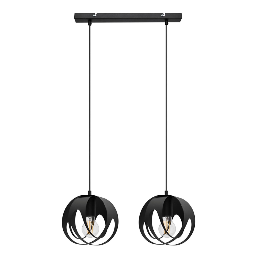 Chandelier on a string MOONLIGHT 2xE27/15W/230V black