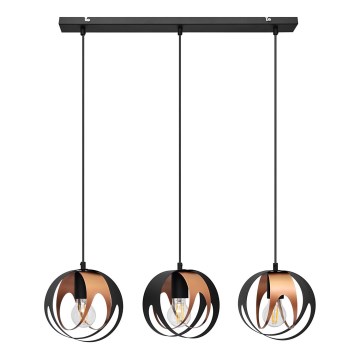 Chandelier on a string MOONLIGHT 3xE27/15W/230V black/copper