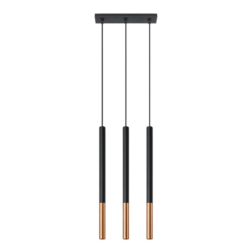 Chandelier on a string MOSAIC 3xG9/12W/230V black/copper