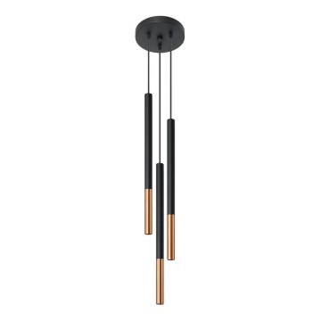 Chandelier on a string MOSAIC 3xG9/12W/230V black/copper
