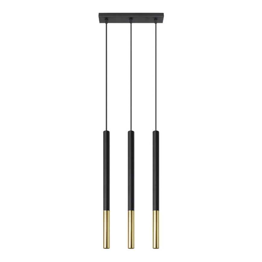 Chandelier on a string MOSAIC 3xG9/12W/230V black/golden
