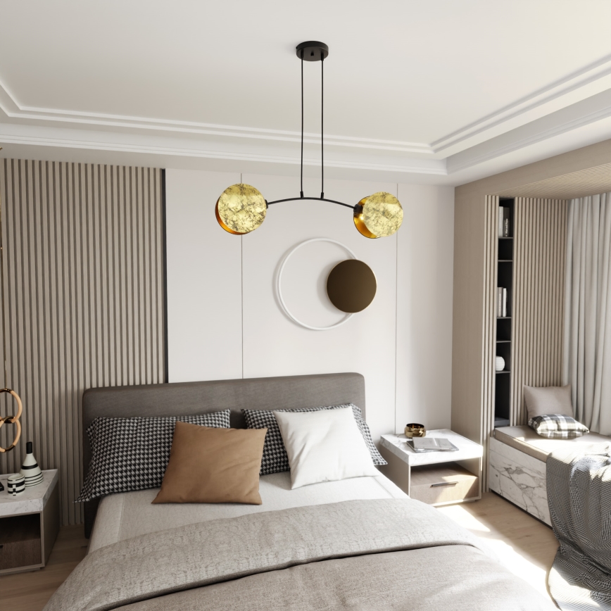 Chandelier on a string MOTIF 2xE14/10W/230V gold