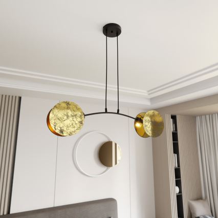 Chandelier on a string MOTIF 2xE14/10W/230V gold