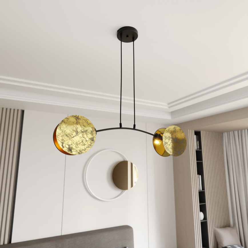 Chandelier on a string MOTIF 2xE14/10W/230V gold