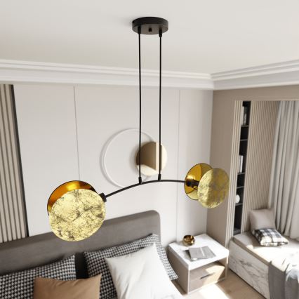 Chandelier on a string MOTIF 2xE14/10W/230V gold
