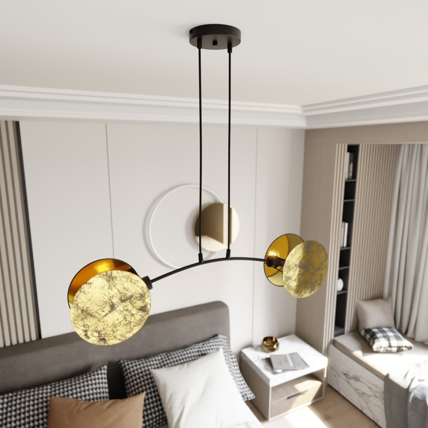 Chandelier on a string MOTIF 2xE14/10W/230V gold