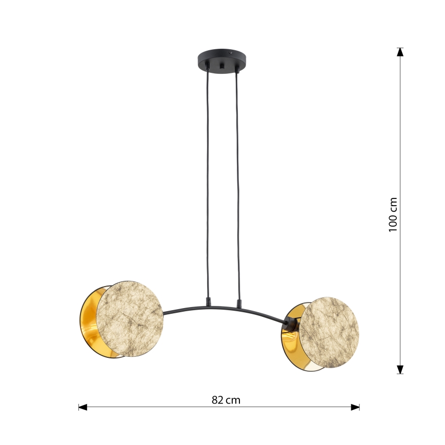Chandelier on a string MOTIF 2xE14/10W/230V gold