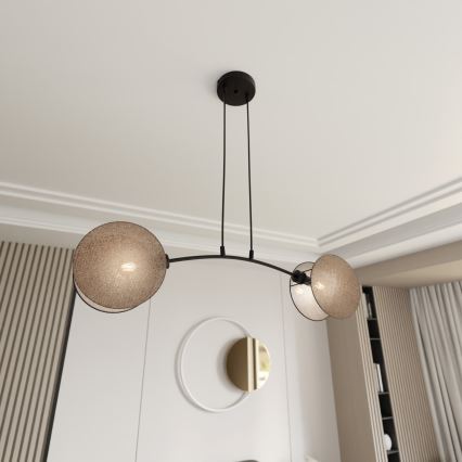 Chandelier on a string MOTIF 2xE27/15W/230V beige