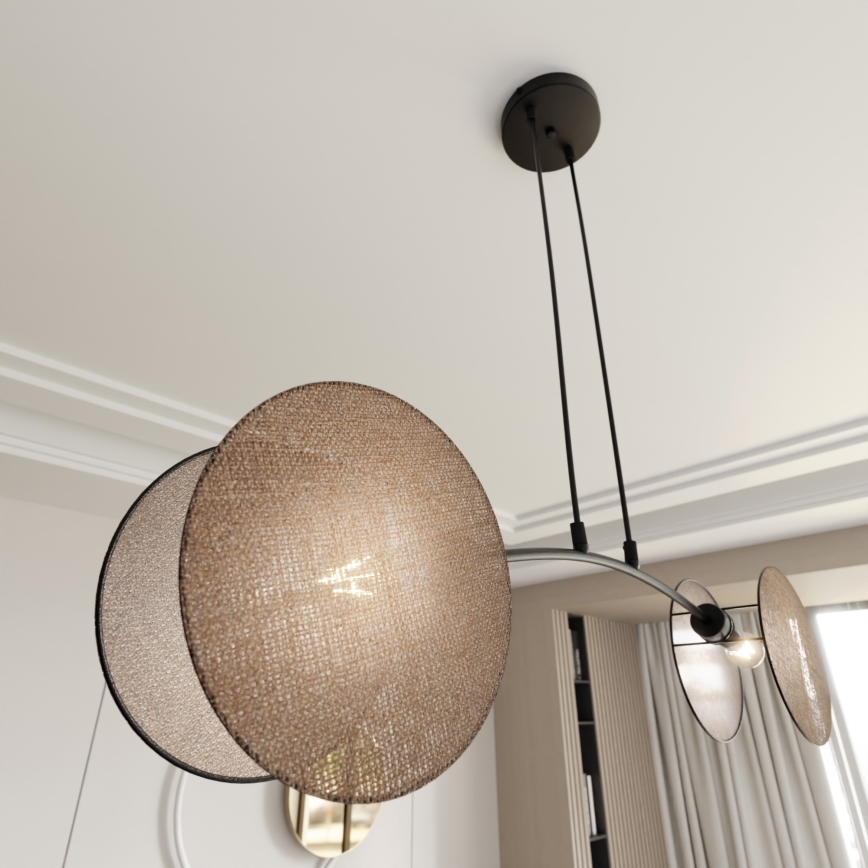 Chandelier on a string MOTIF 2xE27/15W/230V beige