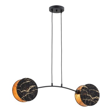 Chandelier on a string MOTIF 2xE27/15W/230V black/gold