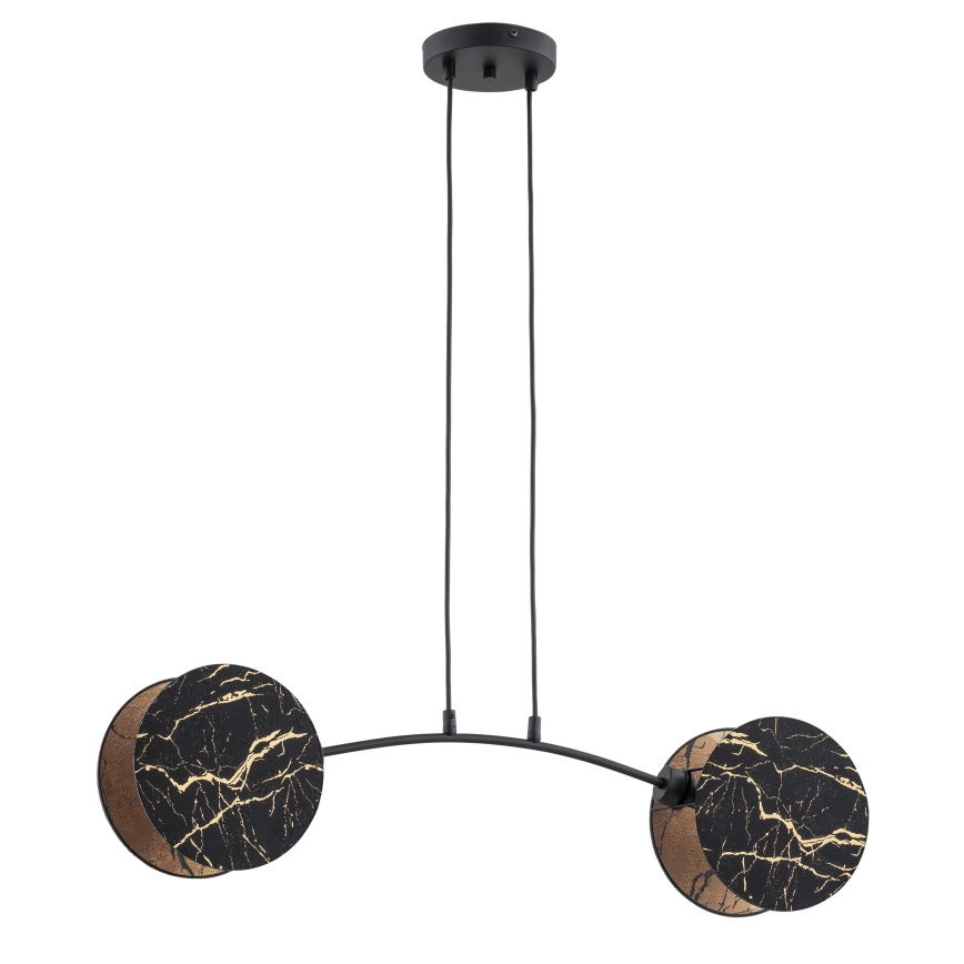 Chandelier on a string MOTIF 2xE27/15W/230V black/gold