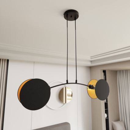 Chandelier on a string MOTIF 2xE27/15W/230V black