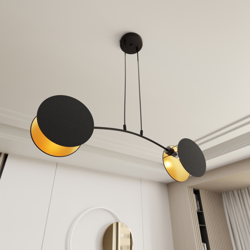 Chandelier on a string MOTIF 2xE27/15W/230V black