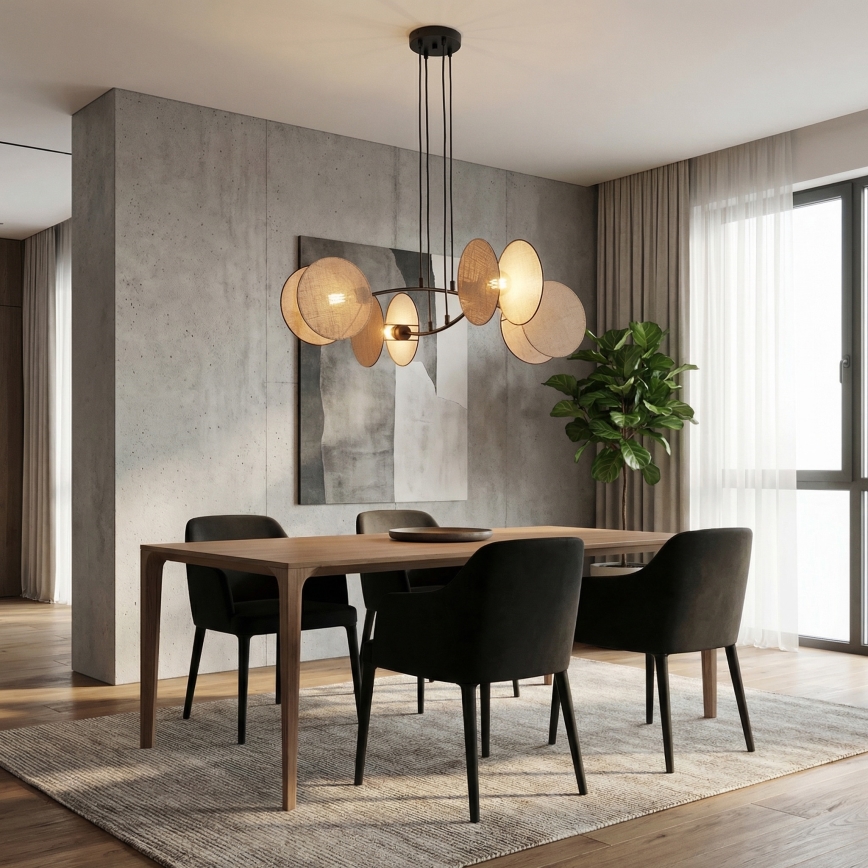 Chandelier on a string MOTIF 4xE14/10W/230V beige