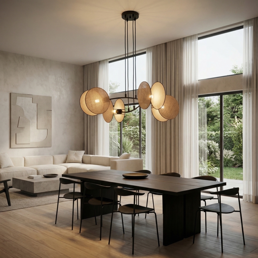 Chandelier on a string MOTIF 4xE14/10W/230V beige