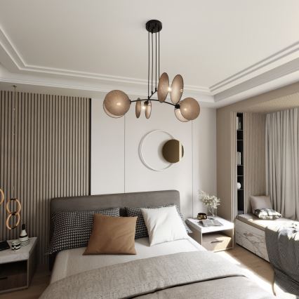 Chandelier on a string MOTIF 4xE14/10W/230V beige