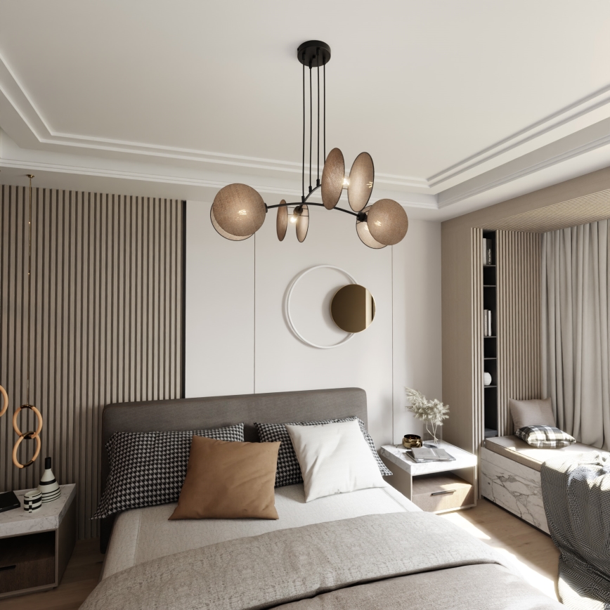 Chandelier on a string MOTIF 4xE14/10W/230V beige