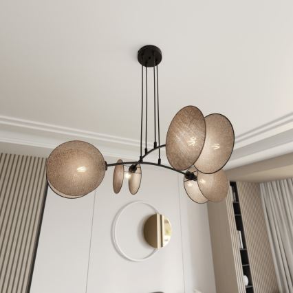 Chandelier on a string MOTIF 4xE14/10W/230V beige