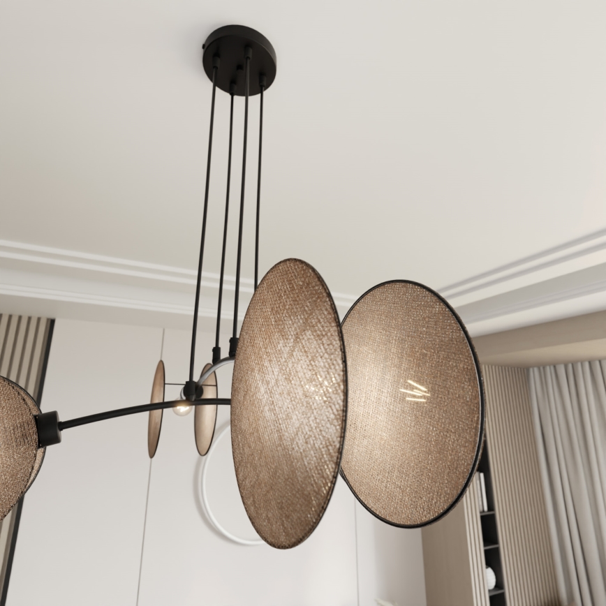 Chandelier on a string MOTIF 4xE14/10W/230V beige