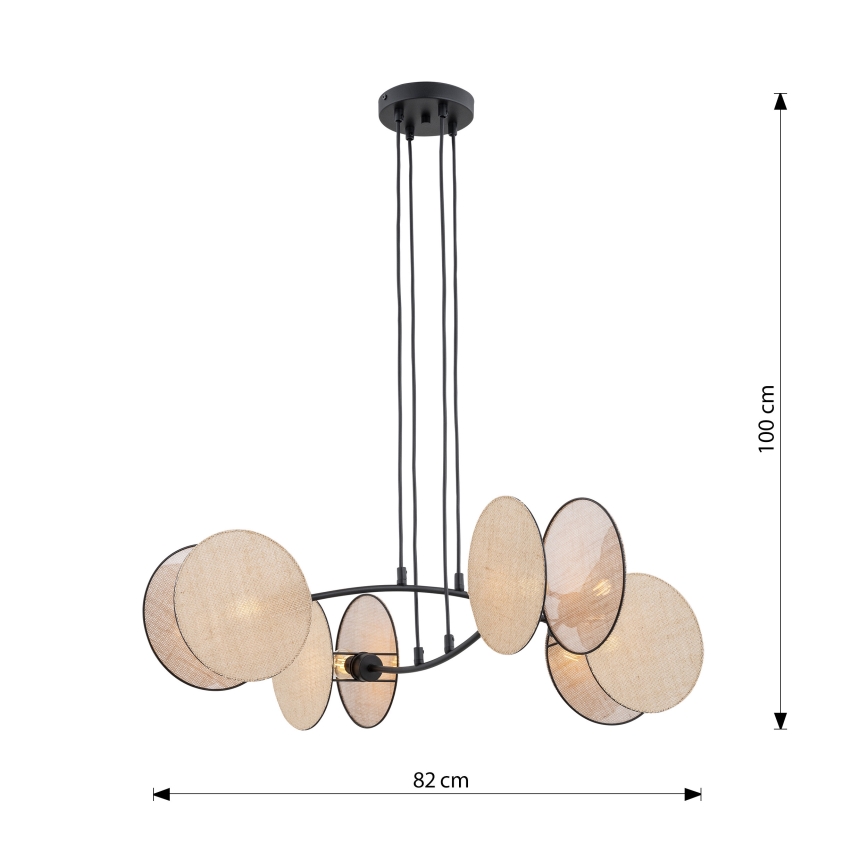 Chandelier on a string MOTIF 4xE14/10W/230V beige